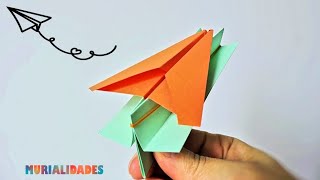 ✈️ LANZA AVIONES DE PAPEL VUELAN MUCHO CREALO EN 1 MINUTO❗CRAFT DIY [upl. by Bogey]