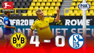 Borussia Dortmund  Schalke 04 40  GOLES  Jornada 26  Bundesliga [upl. by Zildjian]