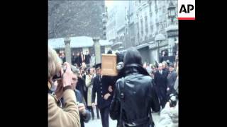 SYND010371 FUNERAL OF POPULAR FRENCH ACTOR FERNANDEL [upl. by Atsedom595]