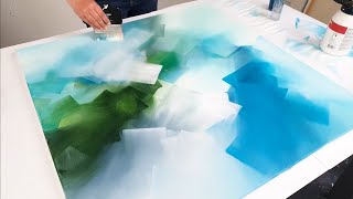 5 Abstract Acrylic Paintings WOW  Easy Painting Techniques [upl. by Dorcus]