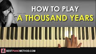 Christina Perri  A Thousand Years Piano Tutorial Lesson [upl. by O'Conner]