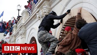 Moment protesters storm US Capitol Building  BBC News [upl. by Asirahc822]