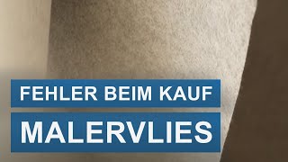 Achtung beim Kauf von Malervlies [upl. by Kliman]