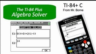 How to use the Algebra Solver on the TI84 Plus [upl. by Aihsenor]