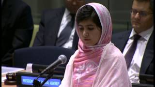 Malala Yousafzais UN speech  Channel 4 News [upl. by Chretien609]