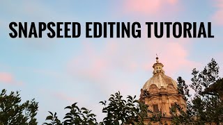 Snapseed Editing Tutorial  Complete guide in 15 minutes [upl. by Vivie]