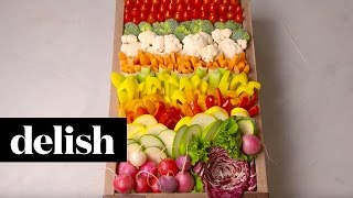 How To Make The Ultimate Crudite Platter  Delish [upl. by Odlopoel]