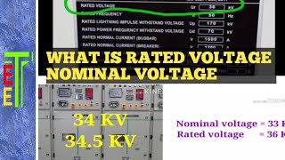 RATED VOLTAGE AND NOMINAL VOLTAGE [upl. by Geldens]