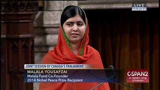 Malala Yousafzai addresses Canadian Parliament  FULL SPEECH  CSPAN [upl. by Suillenroc]