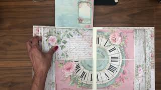 Stamperia House of Roses Walk Through Mini Album Tutorial [upl. by Sivat]