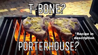 How to Grill a 2Lbs TBone Steak Perfectly  Porterhouse  Open fire cooking  32 ounce steak [upl. by Carleen]