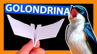 Como hacer un AVION DE PAPEL GOLONDRINA fácil y que vuele mucho [upl. by Ynohtnanhoj]