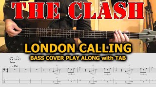 LONDON CALLING The Clash BASS TAB Lesson Cover [upl. by Einalam]