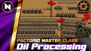 OIL REFINING amp PROCESSING from Early Mid to Late game  Factorio 018 TutorialGuideHowto [upl. by Nahtanoj]