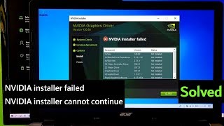 How to fix NVIDIA installer failed  NVIDIA installer cannot continue Windows 10 [upl. by Caton]