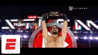 Seth Rollins relives moment he cashed his Money in the Bank contract at WWE WrestleMania 31  ESPN [upl. by Nahtanohj67]