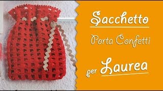 VIDEOTUTORIAL sacchetto porta confetti per laurea 12 [upl. by Sibylle]