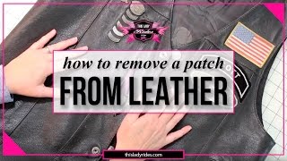 How To Remove A Patch From Leather Without Damaging The Leather [upl. by Verne813]