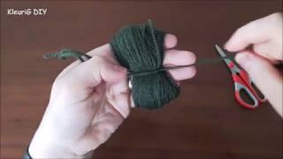 Pompon maken met de hand ♥ DIY [upl. by Ajiam519]