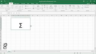 How to type summation symbol Sigma sign Σ in Excel [upl. by Anerehs]