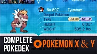 Pokemon X and Y  Complete Pokedex All New Pokemon [upl. by Seuqramed]