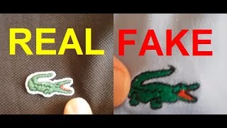 Real vs fake Lacoste How to spot fake Lacoste polo shirt [upl. by Aniratak]