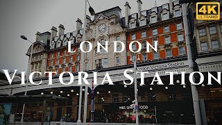 London Victoria Station Walk Through England 4K [upl. by Sisile]