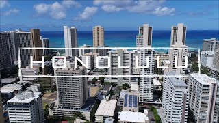 Honolulu Hawaii  4K Drone Footage [upl. by Ann]