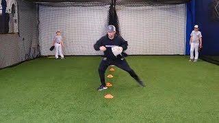 Baseball Fielding Drill Weaving Through the Cones [upl. by Maurey]