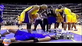 Shaquille ONEAL Big Foul on Vince CARTER [upl. by Annamarie215]