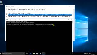 Windows 10  How to cleanup WinSxS folder in C\Windows with DISMexe [upl. by Hyde]