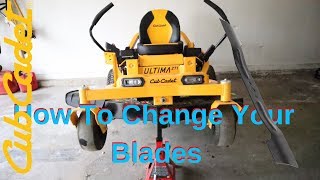 Cub Cadet Ultima ZT1 How To Change Blades [upl. by Atteroc]