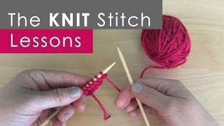 How to Knit the KNIT Stitch Knitting Lessons for Beginners [upl. by Ecnav190]