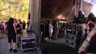 Backstage with Buckcherry and walk to stage [upl. by Eenwahs]