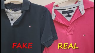 Tommy Hilfiger shirt real vs fake review How to spot counterfeit Tommy hilfiger polo [upl. by Dijam991]