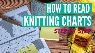 How to read a knitting chart for beginners  step by step [upl. by Adamski]