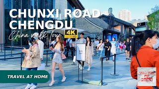 4KChina walk tour  Thursday Walk in ChunXi Road Chengdu  Real china city [upl. by Wojak]