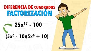 FACTORIZAR DIFERENCIA DE CUADRADOS Super facil  Para principiantes [upl. by Oijile873]