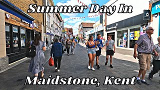 Maidstone Kent England  A typical summer afternoon in Maidstone town centre [upl. by Luaped]