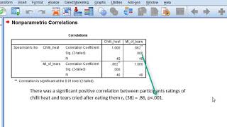 Spearmans correlation in SPSS [upl. by Felten]