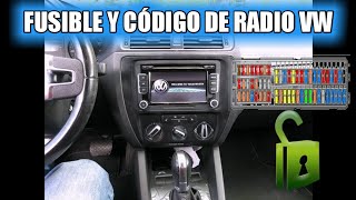 FUSIBLE Y CODIGO DE RADIO VOLKSWAGEN [upl. by Euqnom801]