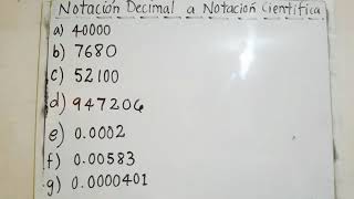 Notación Decimal a Notación Científica [upl. by Anyak527]