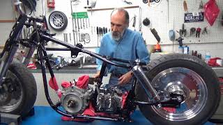 Harley Davidson Shovelhead Motor Installation [upl. by Rika]