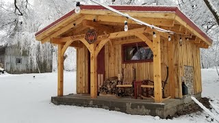 Woodfired timberframe sauna  quick tour [upl. by Yna]