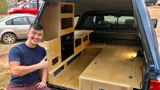 Awesome Truck Camping Build  NEW DESIGN  Part 1 [upl. by Ressler]