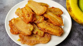 CRISPY FRIED BANANA  BANANA FRITTERS  YUMMY [upl. by Schumer]