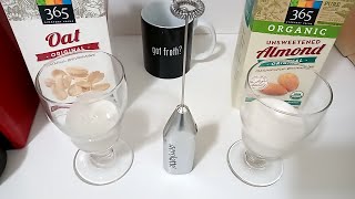 Oat Milk vs Almond Milk part 2 Frothing Test [upl. by Brie495]