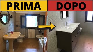 Ristrutturazione bagno prima e dopo in 7 minuti Timelapse [upl. by Ynetruoc]