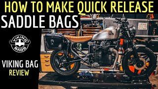 Making Motorcycle Saddlebags Quick Release  Viking Bag REVIEW [upl. by Cavuoto]