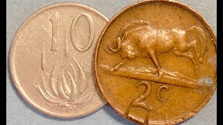 South Africa 2 amp 10 Cent Coins 19701990 [upl. by Christina957]